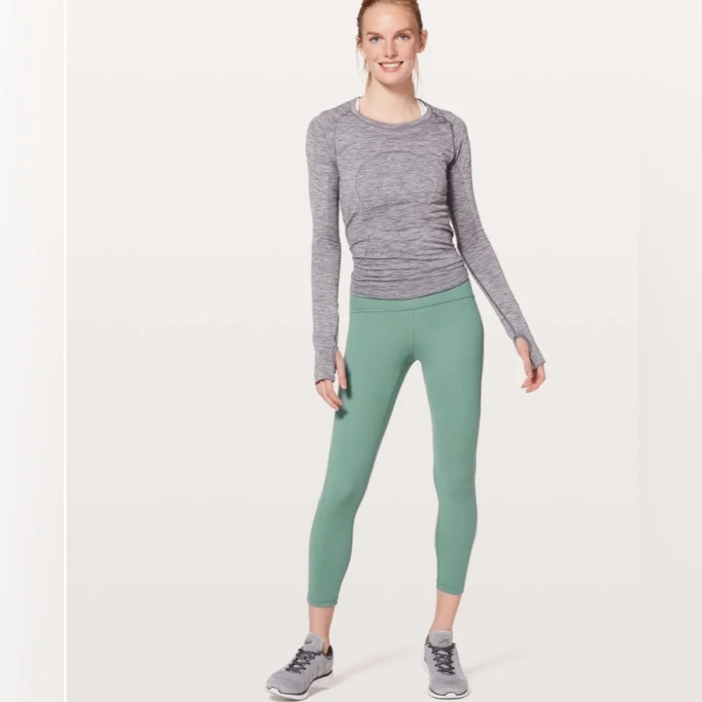 Lululemon Train Times 7/8 Pant Legging 25” Inseam SZ 10 Celedon Green
